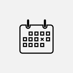 Calendar flat icon. Mark the date, holiday, important day concepts. Flat style design. icon