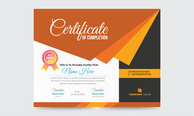 Corporate Unique Certificate for Print