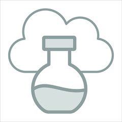 cloud experiment icon modern illustration