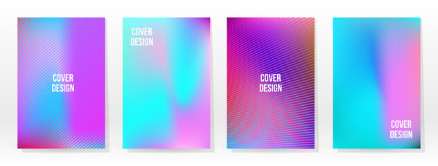 Minimal Poster. Pastel Soft. Rainbow Gradient Set