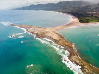 Whale tail in Marino Ballena national park, Costa Rica