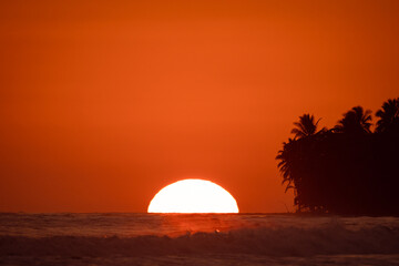 Obraz premium sunset over the beach