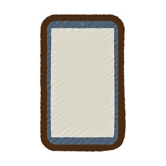 シンプルなスマホのイラスト 手描き風