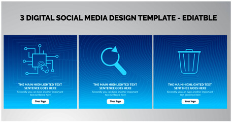 Social media post editable template. flyer. brochure. poster. banner. leaflet. POS material. Social Media Banner Templates for Digital Marketing.
