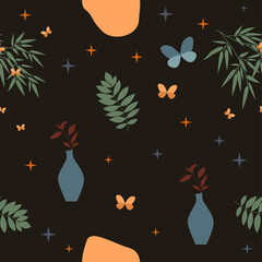 Seamless pattern background. Sunny summer pattern for design wrapping paper, wallpaper, fabric, kid closes textile etc