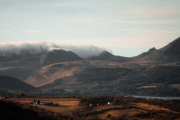 sunrise in the mountains Scotland landscapes