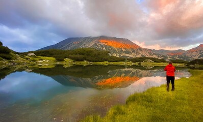 lake and mountains