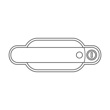 recommend clip art: Handle door vector outline icon. Vector illustration handle door car on white background. Isolated outline illustration icon of auto hand.
