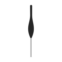 Fishing float vector black icon. Vector illustration fishing float on white background. Isolated black illustration icon of floats.