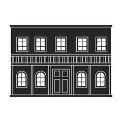 West wild building vector black icon. Vector illustration western houseon white background. Isolated black illustration icon of west wild building.