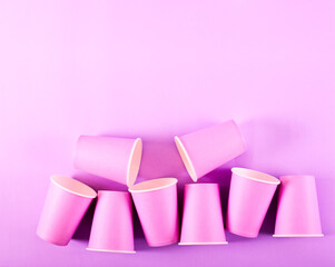 Top view of paper cups