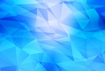 Light BLUE vector polygonal pattern.