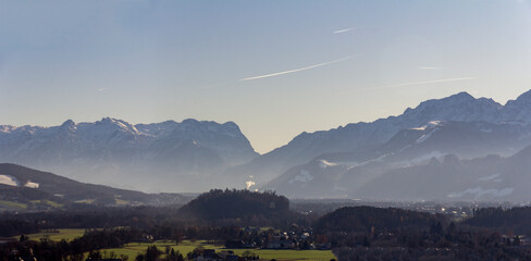 Panoramic view of the alps