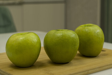 green apples on a table