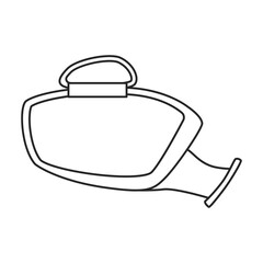 Mirror side car vector outline icon. Vector illustration mirror side car on white background. Isolated outline illustration icon of auto glass.