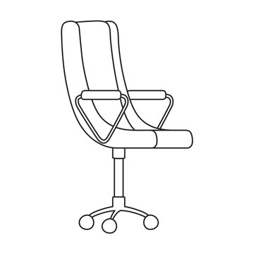 recommend clip art: Chair office vector outline icon. Vector illustration furniture armchair on white background. Isolated outline illustration icon of chair office.