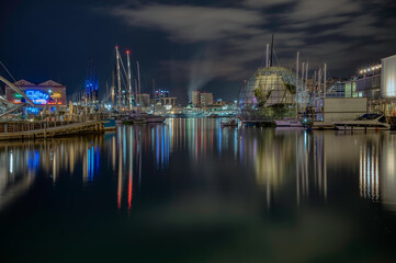 Ancient port of Genoa with some attractions including the Bigo