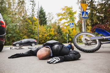 Dead motorcycle driver