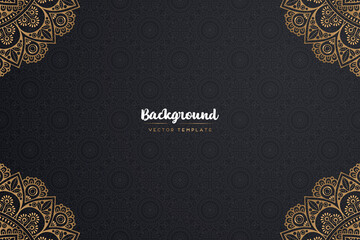 Gold background with mandala template