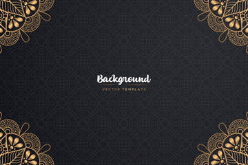 Gold background with mandala template