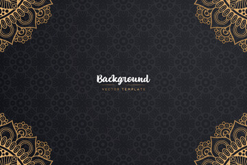 Gold background with mandala template