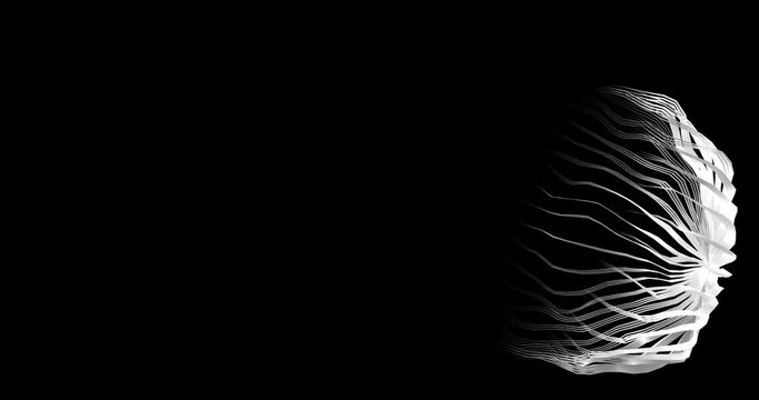 Cloud jellyfish artificial animation. White artificial cloud