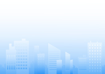 blue skyscraper city background illustration vector, urban design for  smart city concept