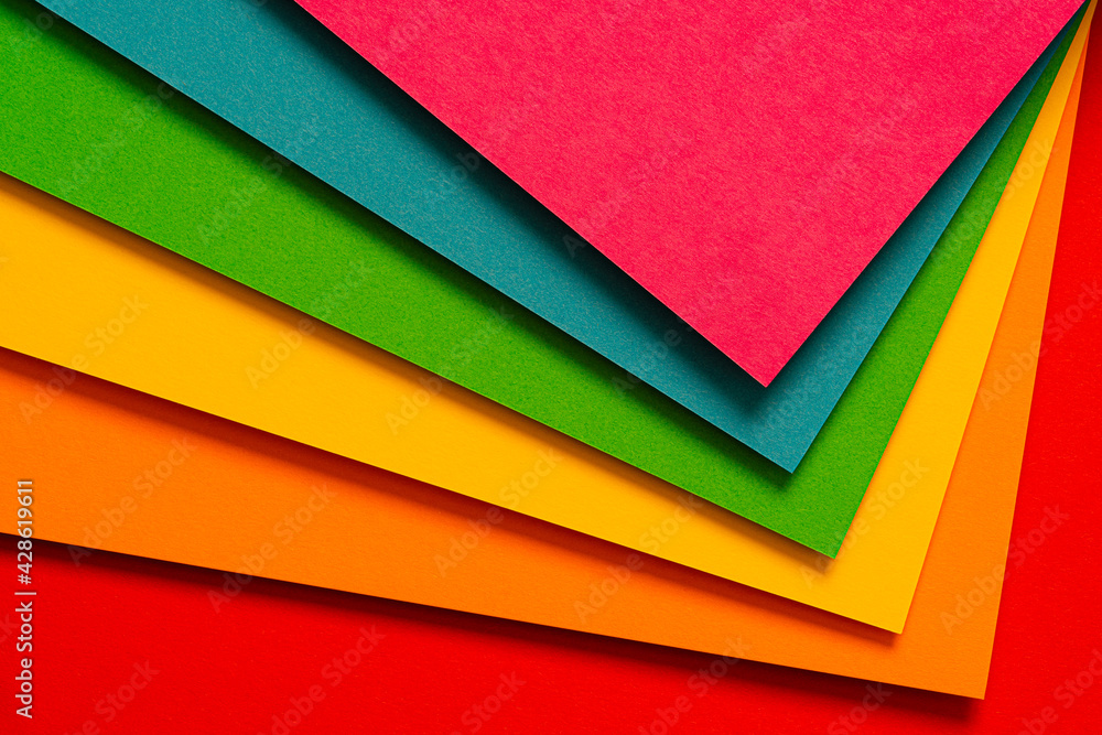 Canvas Prints multicolored set of paper. abstract geometry composition background.