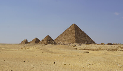 Fototapeta na wymiar The Egyptian Pyramids at Giza 