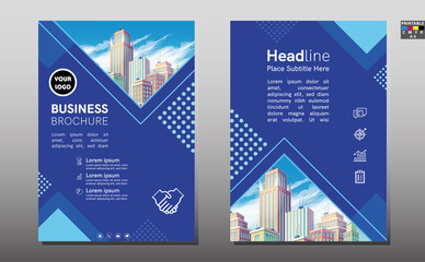 Business Brochure. Flyer Design. Leaflets a4 Template. Cover Book and Magazine. Annual Report Vector illustration