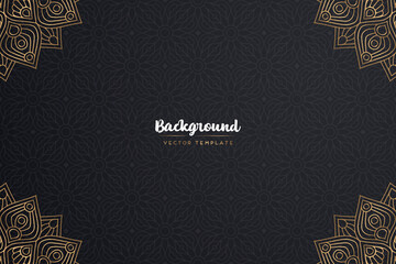 Gold background with mandala template