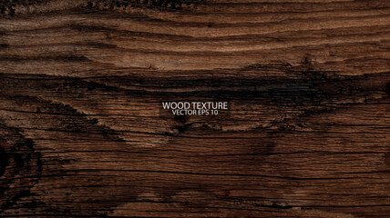 Dark brown wooden background, EPS 10 vector. Old weathered barn wood texture close-up.  - 428620803