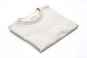 fold t-shirt on white background