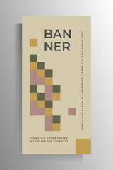 Cover design for flyer, brochure, book, catalog, booklet, folder. Vector template for your text with geometric pattern in pastel colors.