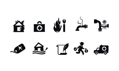 Obraz premium Insurance Icons vector design 