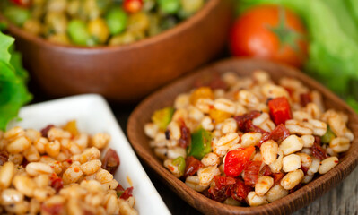 Wheat kernel salad