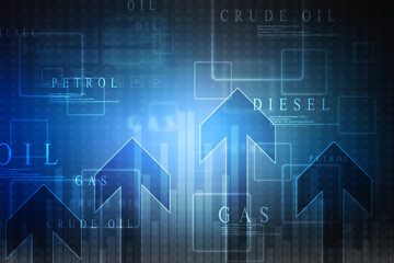 2d rendering Stock market online business concept. business Graph 