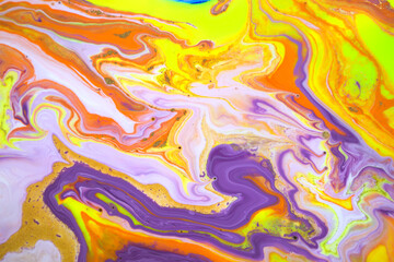 Abstract bright marble pattern. Fluorescent background.