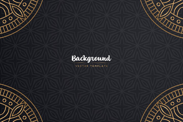 Gold background with mandala template