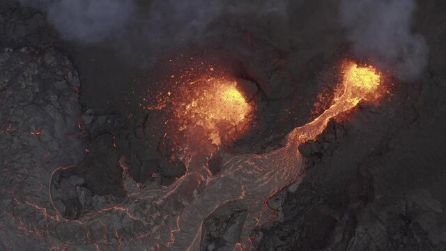 Volcanic eruption at Fagradalsfjall, Iceland, 2021