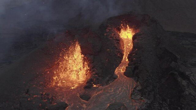 Volcanic eruption at Fagradalsfjall, Iceland, 2021