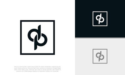Initials DP logo design. Initial Letter Logo.