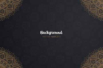 Gold background with mandala template