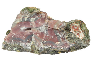 agate from Freisen, Germany isolated on white background