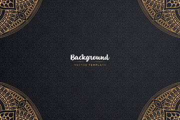 Gold background with mandala template