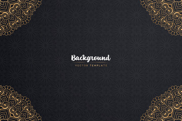 Gold background with mandala template