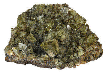 fluorite from Langdon Mines, England isolated on white background