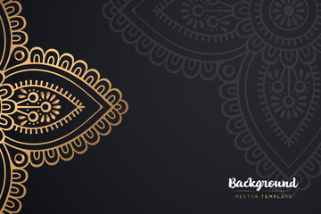 Vector islamic gold background with mandala