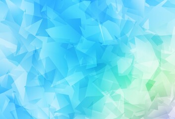 Light Blue, Green vector polygon abstract backdrop.