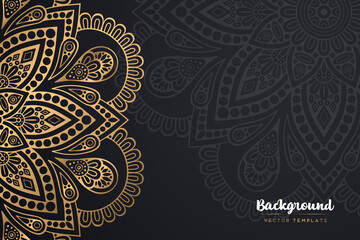 Vector islamic gold background with mandala